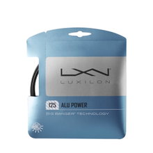 Besaitung mit Tennissaite Luxilon Alu Power 1.25 (Haltbarkeit+Power) schwarz